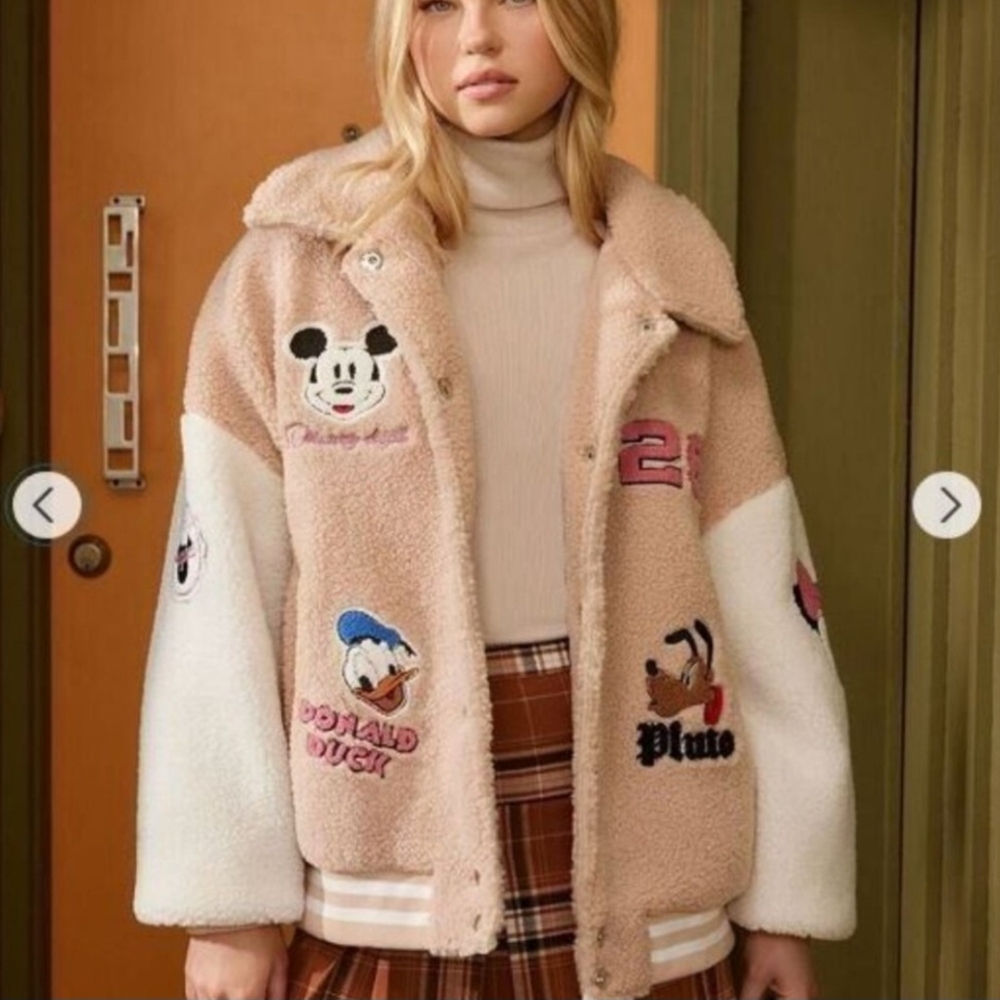 Forever 21 Disney X Mickey & Friends varsity jacket Plus Size